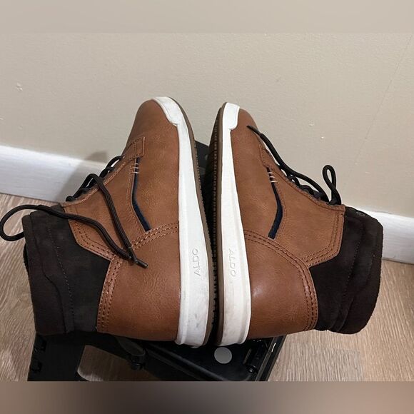 Aldo Brown Cognac High Top Sneakers Size 9.5 main image 4